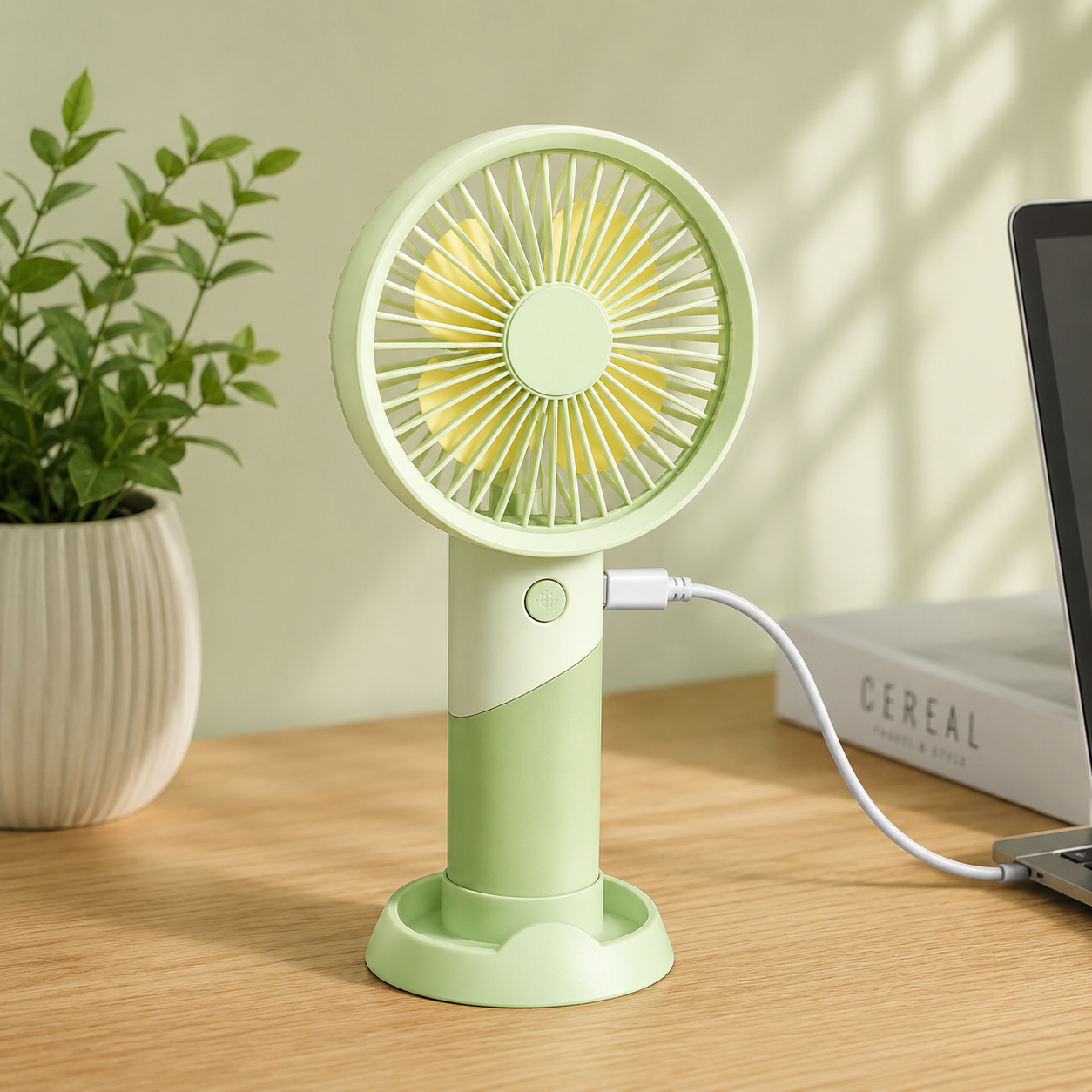 WEGO YM-88176 Mini Fan – Portable Rechargeable 3-Speed USB Handheld Cooling Fan