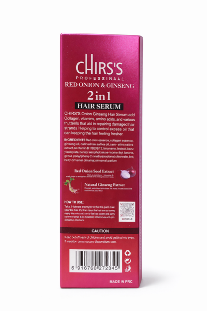 CHIRS’S Professional Onion Essence & Ginseng Hair Serum – 100 ml