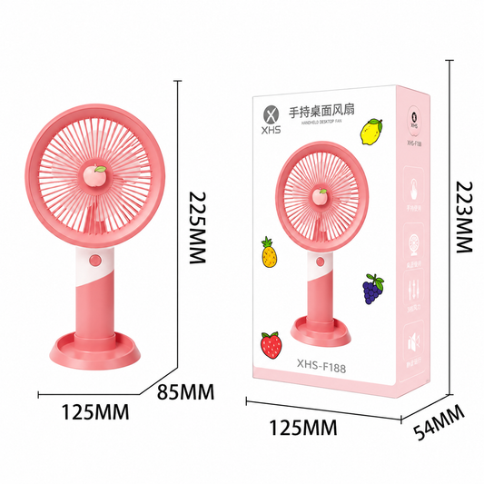 WEGO YM-88176 Mini Fan – Portable Rechargeable 3-Speed USB Handheld Cooling Fan
