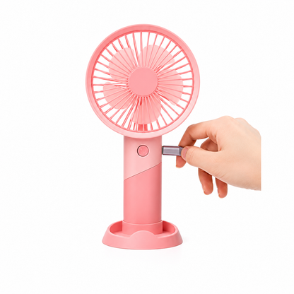 WEGO YM-88176 Mini Fan – Portable Rechargeable 3-Speed USB Handheld Cooling Fan