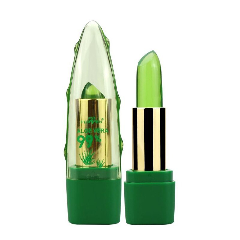 Aloe Vera Gel Color Changing Lipstick Gloss  Moisturizer Anti-drying Desalination Fine-grain Lip Blam Care - LuxeMingle