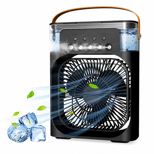 3-in-1 Portable Mist Air Cooler Fan with Humidifier & LED Light
