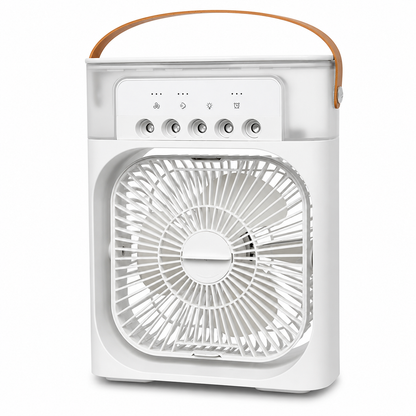 3-in-1 Portable Mist Air Cooler Fan with Humidifier & LED Light
