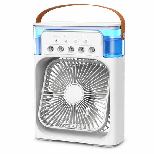 3-in-1 Portable Mist Air Cooler Fan with Humidifier & LED Light